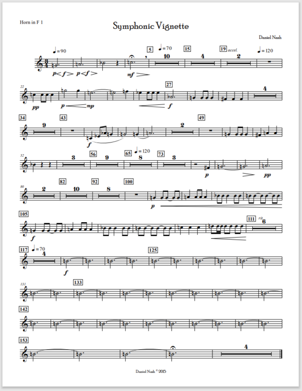 Symphonic Vignette Score and Parts (Download) - Image 2