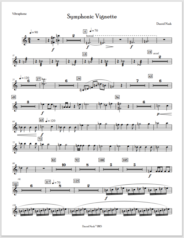 Symphonic Vignette Score and Parts (Download) - Image 6