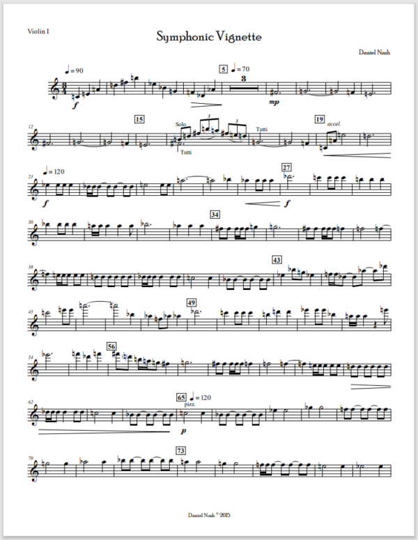 Symphonic Vignette Score and Parts (Download) - Image 7