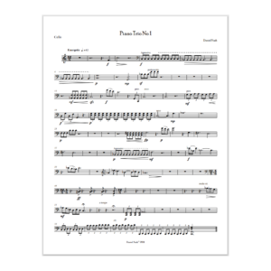 Piano Trio No 1 Score and Parts