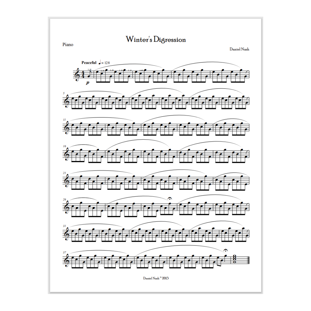 Winter's Digression Sheet Music